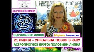 21 липня - унікальна повня. Події другої половини липня. Зоряні новини. Щасливчики липня.