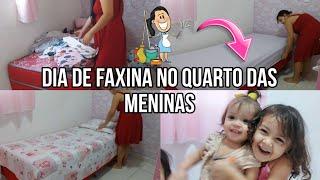 DIA DE FAXINA NO QUARTO DAS MENINAS|| ORGANIZAÇÃO NA SALA️