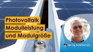 Rudi Raymann - Photovoltaik Modulleistung und Modulgröße