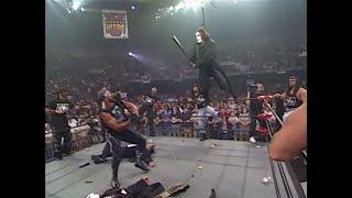 Sting Death Drops Bischoff & Ascends to the Rafters after NWO Surround the Ring! 1997 (WCW)