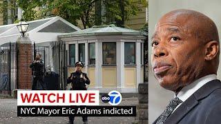 NYC Mayor Eric Adams make remarks following indictment, gets heckled by protesters