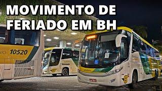 Noite MOVIMENTADA na RODOVIÁRIA de BELO HORIZONTE ! Saída de FERIADO Prolongado