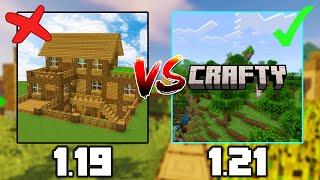 Block crazy Robo world 1.19 vs CraftyMaster: Realistic 1.21 (Game comparison, survival & creative)