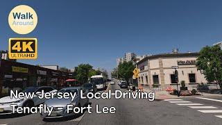 【4K60】 New Jersey Local Driving: Tenafly - Fort Lee (Main St)