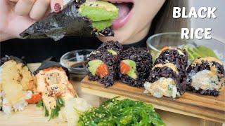 BLACK RICE Sushi *Assorted Sushi Cones, Salmon & Avocado Roll with Spicy Chopped Scallop Roll | N.E