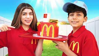 Jason makes a McDonalds Birthday Cake for Alex