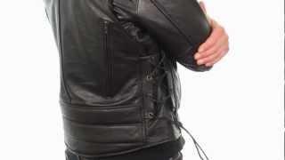 B7210 Xelement 'Vented' Mens Leather Cool Rider Jacket at LeatherUp.com