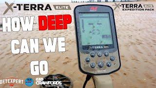 Minelab X Terra Elite How Deep will it detect. Beach Metal Detecting