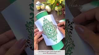 FLASH CHALK PAINT - STENCIL CRAFT | CHALK PAINT STENCIL ART DEMO | CRAFT IDEAS