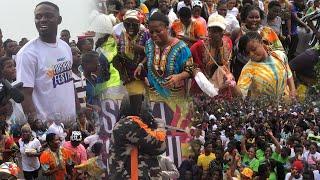 Comedian Waris Join Beautiful Ghana Girls to Celebrate Dashiki Walk Fest Largest Street Carnival 