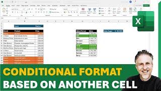 Excel Conditional Format Based on Another Cell | Highlight Entire Row with Conditional Formatting