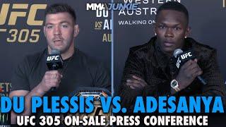 Dricus Du Plessis, Israel Adesanya Clash Over Origins of Beef at First Press Conference | UFC 305