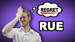 Learn English Words: RUE - Meaning, Vocabulary with Pictures and Examples