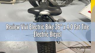 Review Vivi Electric Bike 26" x 4.0 Fat Tire Electric Bicycle, 750W Motor Peak Electric Mountain Bik