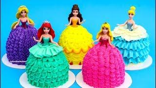 PRINCESS Dress Cupcakes / Magic Clip DOLLS Mini Cakes - Buttercream Decorating Ideas