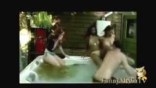 Poop Humiliation - Farting goes wrong - hot girl pooping into the pool water