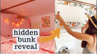 EXTREME CAMPER BUNK BED MAKEOVER! i turned wrapping paper into wallpaper!