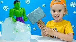 Vlad and Niki Frozen Toys Challenge