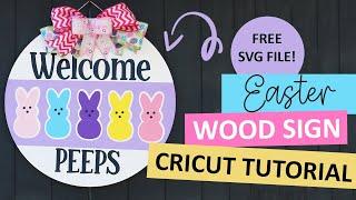 DIY Spring & Easter Wood Round Tutorial - Welcome Peeps