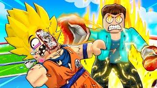 PUNCHING GOKU TO DEATH IN ROBLOX!!