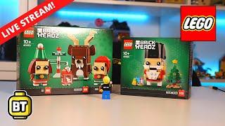 Brickheadz Elf, Reindeer and Nut Cracker builds LIVE