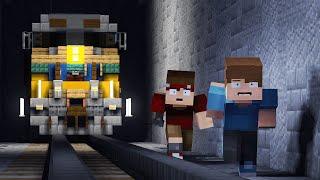 Minecraft Train Comes Inside Tunnel Animation