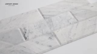 Bianco Carrara White Beveled Tile, Century Mosaic Factory Supplier Manufacturer