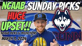 HUGE HOME LOCK!! NCAAB Picks Today 3/3/2024 | Free NCAAB Picks, Predictions & Sports Betting Advice