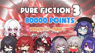 Pure Fiction 3 | E2S0 Clara E0S1 Archeron 80000 Points | Deceitful Chaos | Honkai Star Rail 2.1