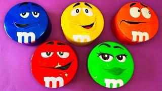 Satisfying Video | Relaxing Unpacking 5 M&M'S Containers with Chocolate Candy ASMR