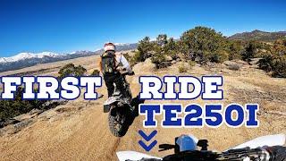 Husky TE250i (NEW BIKE!), 2021 Husqvarna trail riding, AMAZING COLORADO! 7 Rider day trip, KTM BETA