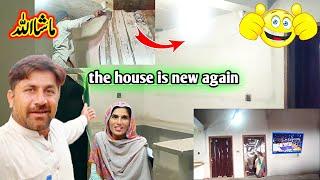 Made the house new again  dagh dhabe khatam /pakistan village family vlogs /safdar family 