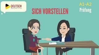 Deutsch lernen mit Dialogen | Sich Vorstellen | Niveau A1-A2 | Deutsch Lernen | Goethe-Zertifikat A1