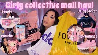 GIRLY COLLECTIVE MALL HAUL | juicy couture, hello kitty things, beauty products, & pink new balance