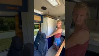 60 second van tour #vanlife #offgrid #homeonewheels #vanconversion #vanbuild #tinyhomeonwheels