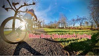 Cycling The Rhine-Cycling along the Rhine Düsseldorf Germany 2024Rhine River (Düsseldorf) Cycling