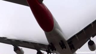 Qantas Airbus A380-800 Overhead Landing LAX