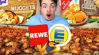 REWE Essen VS EDEKA Essen TESTEN für 24 STUNDEN (XXL Supermarkt-Vergleich)