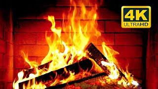  Cozy Fireplace 4K (12 HOURS). Fireplace with Crackling Fire Sounds. Crackling Fireplace 4K