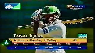 Faisal Iqbal Debut in NewZealand Eden Park Auckland Scoring 42 runs in 1st innings & 52* Not out