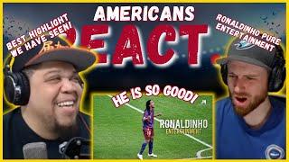 AMERICAN REACTS TO RONALDHINO - THE WORLD'S GREATEST ENTERTAINMENT || REAL FANS SPORTS