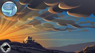 Vector drawing in Inkscape - Landscape with sunset - Timelapse video