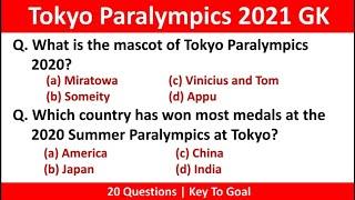 Tokyo Paralympics GK | Tokyo Paralympics 2020 Important Questions | GK on Tokyo Paralympics | GK