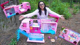 ABRO el CAMPER DE LOS SUEÑOS de BARBIE en el BOSQUE ️