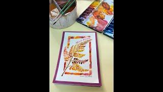 Autumn is coming秋天來了！畫片落葉清新筆記本watercolor_fall_ notebook_筆記本_手札_ 絵の具_가을_ 수채.手作書封面DIY.10元商店計算紙️也能文青