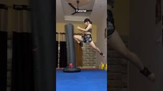 Flying knee tutorial #flyingknee #ufc #knee #kick #tutorial #strike #girlpower #kickboxing #shorts