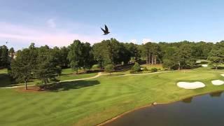 An aerial flyover of Horseshoe Bend Country Club