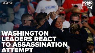 Washington leaders react to assassination attempt on former president Trump at rally