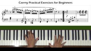 Czerny Practical Exercises for Beginners Op. 599, No. 45 Piano Tutorial