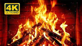  Cozy Fireplace 4K (12 HOURS). Fireplace with Crackling Fire Sounds. Crackling Fireplace 4K